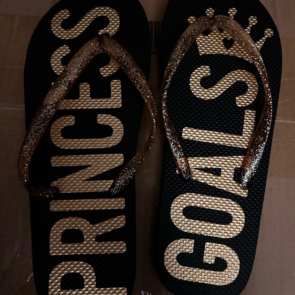 Princess goals flip flops